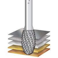 SE Burrs Solid Carbide Head Brazed into Steel Shank Oval Shape Double Cut Burr Bits