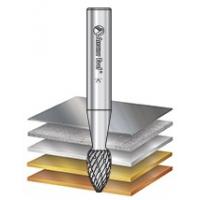 SH Burrs Solid Carbide Head Brazed into Steel Shank Flame Shape Double Cut Burr Bits