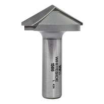 Whiteside 1566 120-Degree V-Groove Bit 1/2"Shank, 1-1/2"Cut Diameter, 7/16"Point Length