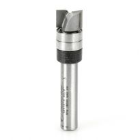 Amana Tool 45475-S Carbide Tipped Flush Trim Plunge Template 3/8 Dia x 1/4 x 1/4 Inch Shank with 2 Upper Ball Bearings