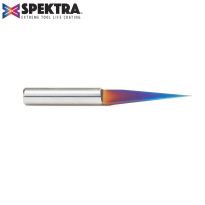 Amana Tool 45611-K Solid Carbide 15 Degree Engraving 0.005 Tip Width x 1/4 Inch Shank Signmaking Spektra™ Extreme Tool Life Coated Router Bit