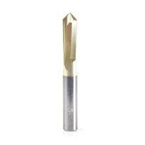 Amana Tool 45612 "Zero-Point" 90 Degree V-Groove and Engraving 1/4 Dia x 1/8 x 1/4 Shank ZrN Coated Router Bit
