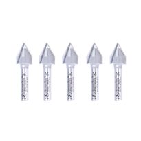 Amana Tool 45705-5 5 Pack Carbide Tipped V-Groove 60 Deg x 1/2 Dia x 7/16 x 1/4 Inch Shank