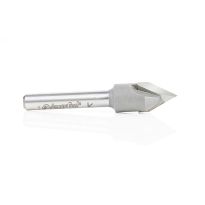 Amana Tool 45707 Carbide Tipped "Zero Point" V-Groove 60 Deg x 1/2 Dia x 13/32 x 1/4 Inch Shank