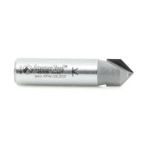 Amana Tool 45708 Carbide Tipped V-Groove 90 Deg x 1/2 Dia x 1/4 x 1/2 Inch Shank