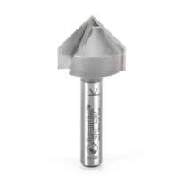 Amana Tool 45714 Carbide Tipped V-Groove 90 Deg x 3/4 Dia x 3/8 x 1/4 Inch Shank