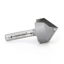 Amana Tool 45718 Carbide Tipped V-Groove 90 Deg x 7/8 Dia x 7/16 x 1/4 Inch Shank
