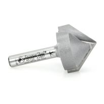 Amana Tool 45722 Carbide Tipped V-Groove 90 Deg x 1 Inch Dia x 1/2 x 1/4 Shank
