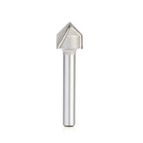 Amana Tool 45723 Carbide Tipped V-Groove 90 Deg x 1/2 Dia x 1/4 x 1/4 Inch Shank
