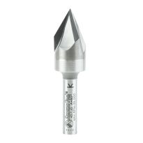 Amana Tool 45730 Solid Carbide Cutting Head Brazed to Steel Shank V-Groove Signmaking & Lettering 60 Deg x 9/16 Dia x 7/16 x 1/4 Inch Shank