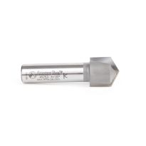 Amana Tool 45753 Carbide Tipped V-Groove 120 Deg x 19.5mm (49/64) Dia x 5mm (13/64) x 12.7mm (1/2) Shank
