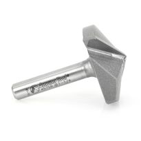 Amana Tool 45758 Carbide Tipped V-Groove 130 Deg x 1-1/4 Dia x 9/32 x 1/4 Inch Shank