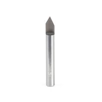 Amana Tool 45761 Solid Carbide 60 Degree Engraving 0.010 Tip Width x 1/4 Shank x 2 Inch Long Signmaking Router Bit