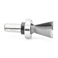 Amana Tool 45890 Carbide Tipped Keller Dovetail 14 Deg x 1 Inch Dia x 1 Inch x 1/2 Shank with Upper BB