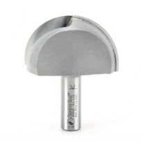 Amana Tool 45949 Carbide Tipped Core Box 1-1/8 Radius x 2-1/4 Dia x 1-1/4 x 1/2 Inch Shank Extra Deep