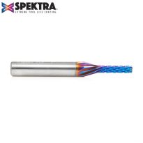 Amana Tool 46008-K Solid Carbide CNC Spektra™ Extreme Tool Life Coated Spiral Carbon Graphite & Carbon Fiber Panel Cutting 1/8 Dia x 1/2 x 1/4 Shank x 2 Inch Long Down-Cut Router Bit