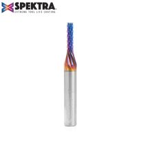 Amana Tool 46008-K Solid Carbide CNC Spektra™ Extreme Tool Life Coated Spiral Carbon Graphite & Carbon Fiber Panel Cutting 1/8 Dia x 1/2 x 1/4 Shank x 2 Inch Long Down-Cut Router Bit