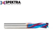 Amana Tool 46020-K CNC Solid Carbide Spektra™ Extreme Tool Life Coated Mortise Compression Spiral 3/8 Dia x 1 Inch x 3/8 Shank