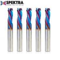 Amana Tool 46020-K-5 5-Pack CNC Solid Carbide Spektra™ Extreme Tool Life Coated Mortise Compression Spiral 3/8 Dia x 1 Inch x 3/8 Shank