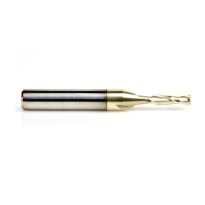 Amana Tool 46040 Solid Carbide Up-Cut Spiral 1/8 Dia x 1/2 x 1/4 Shank x 2 Inch Long Composite, Fiberglass & Phenolic Cutting ZrN Coated Router Bit