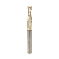 Amana Tool 46043 Solid Carbide Up-Cut Spiral 1/4 Dia x 3/4 x 1/4 Shank x 2-1/2 Inch Long Composite, Fiberglass & Phenolic Cutting ZrN Coated Router Bit