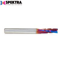 Amana Tool 46150-K Solid Carbide CNC Spektra™ Extreme Tool Life Coated Spiral Phenolic, Resin and Composite with Chipbreaker 1/4 Dia x 3/4 x 1/4 Shank x 2-1/2 Inch Long Slow Helix Up-Cut Router Bit