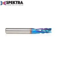 Amana Tool 46151-K Solid Carbide CNC Spektra™ Extreme Tool Life Coated Spiral Phenolic, Resin and Composite with Chipbreaker 3/8 Dia x 1 x 3/8 Shank x 3 Inch Long Slow Helix Up-Cut Router Bit
