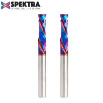 Amana Tool 46170-K-2 2-Pack CNC Solid Carbide Spektra™ Extreme Tool Life Coated Compression Spiral 1/4 Dia x 7/8 x 1/4 Inch Shank