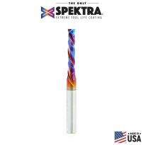 Amana Tool 46187-K CNC Solid Carbide Spektra™ Extreme Tool Life Coated Mortise Compression Spiral 3/16 Dia x 1 Inch x 1/4 Shank Router Bit