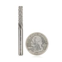 Amana Tool 46262 Solid Carbide CNC Spiral Carbon Graphite & Carbon Fiber Panel Cutting 3/16 Dia x 5/8 x 3/16 Shank x 2 Inch Long Down-Cut Router Bit