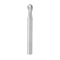 Amana Tool 46374 Solid Carbide Up-Cut Ball Nose Spiral 1/4 Dia x 3/8 x 1/4 Shank x 2-1/2 Inch Long Router Bit