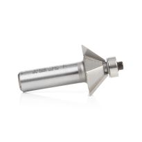 Amana Tool 47308 Carbide Tipped Chamfer 45 Deg x 1-19/64 Dia x 7/16 x 1/2 Inch Shank with Ball Bearing 3-Flute