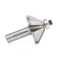 Amana Tool 47309 Carbide Tipped Chamfer 45 Deg x 1-3/4 Dia x 3/4 x 1/2 Inch Shank with Ball Bearing 4-Flute