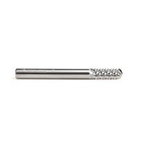 Amana Tool 48001 Solid Carbide Medium Burr with 135 Degree Drill Point Fiberglass and Composite Cutting 1/4 Dia x 3/4 x 1/4 Shank Router Bit