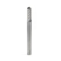 Amana Tool 48001 Solid Carbide Medium Burr with 135 Degree Drill Point Fiberglass and Composite Cutting 1/4 Dia x 3/4 x 1/4 Shank Router Bit