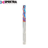 Amana Tool 48320-K CNC Solid Carbide Spektra™ Extreme Tool Life Coated Compression Spiral 3 Flute x 6mm Dia x 22mm x 6mm Shank