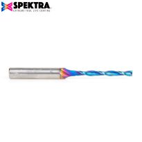 Amana Tool 48442-K Solid Carbide CNC Spektra™ Extreme Tool Life Coated Foam Cutting Up-Cut Square End Spiral 3mm Dia x 28mm x 6mm Shank x 64mm Long Router Bit