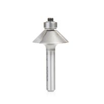 Amana Tool 49401 Carbide Tipped Chamfer 45 Degree x 1 Dia x 5/16 x 1/4 Inch Shank