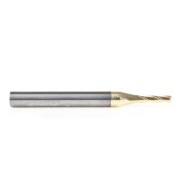 Amana Tool 51521 Solid Carbide CNC Spiral for Glass Reinforced Plastic Cutting 1/8 Dia x 1/2 x 1/4 Shank Up-Cut ZrN Coated Router Bit