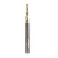 Amana Tool 51521 Solid Carbide CNC Spiral for Glass Reinforced Plastic Cutting 1/8 Dia x 1/2 x 1/4 Shank Up-Cut ZrN Coated Router Bit