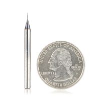 Amana Tool 51739 AlTiN Coated CNC Steel, Stainless Steel & Composite Ball End Mini Mill 0.010 Dia x 0.030 x 1/8 Shank