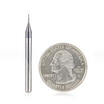 Amana Tool 51741 AlTiN Coated CNC Steel, Stainless Steel & Composite Ball End Mini Mill 0.020 Dia x 0.060 x 1/8 Shank