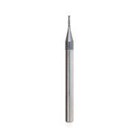 Amana Tool 51744 AlTiN Coated CNC Steel, Stainless Steel & Composite Ball End Mini Mill 0.035 Dia x 0.105 x 1/8 Shank