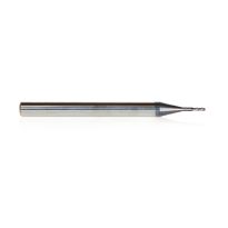Amana Tool 51754 AlTiN Coated CNC Steel, Stainless Steel & Composite Ball End Mini Mill 0.030 Dia x 0.090 x 1/8 Shank