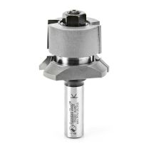 Amana Tool 55320 Carbide Tipped V Paneling 45 Deg x 1-13/16 Dia x 1/2 to 1-3/16 x 1/2 Inch Shank with Ball Bearing Assembly