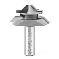 Amana Tool 55389 Carbide Tipped Lock Miter 45 Deg x 1-3/4 Dia x 7/8 x 1/2 Inch Shank for 3/8 - 3/4 Material