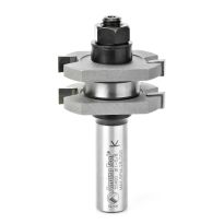 Amana Tool 55400 Carbide Tipped Tongue & Groove 3/8 Kerf x 1-5/8 Dia x 3/4 x 1/2 Inch Shank Assembly for 1/2 to 3/4 Material