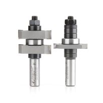 Amana Tool 55416 2-Piece Carbide Tipped Tongue & Groove 3/8 Kerf x 1-5/8 Dia x 1-1/8 x 1/2 Inch Shank Set for 1/2 - 1-1/8 Material