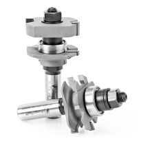 Amana Tool 55436 Carbide Tipped Adjustable Ogee Instile and Rail System 1-5/8 Dia x 5/8 to 1-1/8 x 5/32 Radius x 1/2 Inch Shank Set