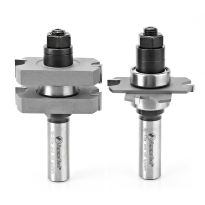 Amana Tool 55439 Carbide Tipped Adjustable Mission Style Straight Instile and Rail System 1-7/8 Dia x 5/8 to 1-1/8 x 1/2 Inch Shank Set